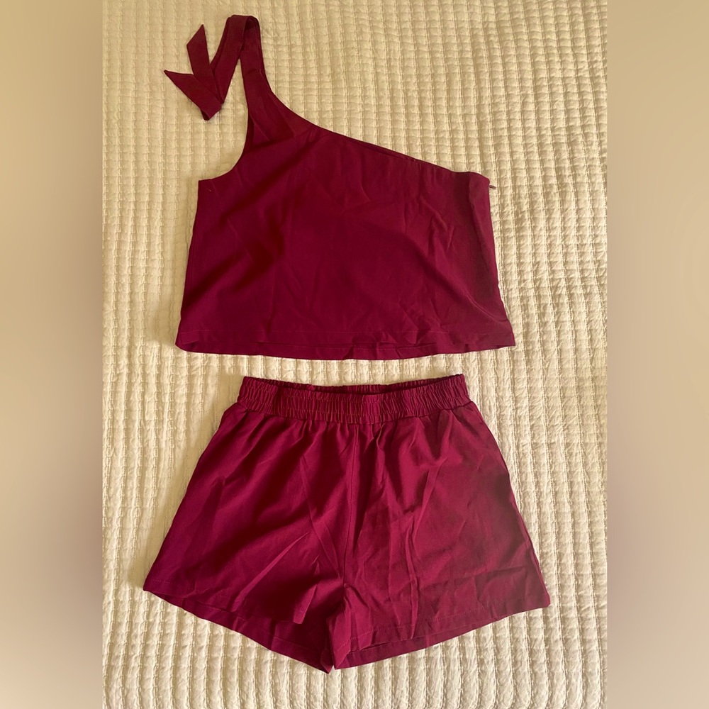 Crop top and matching shorts